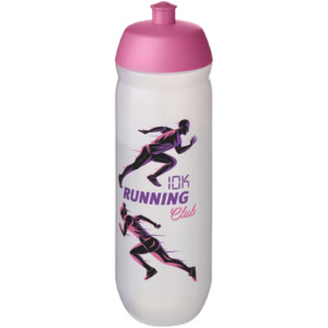 HydroFlex™ Clear 750 ml Squeezy Sportflasche - rosa - Logo 1