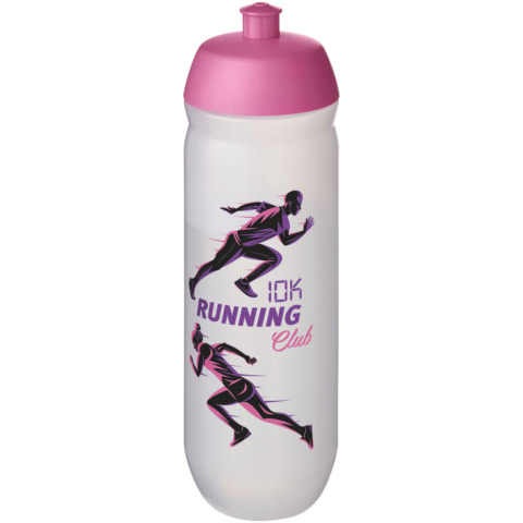 HydroFlex™ Clear 750 ml Squeezy Sportflasche - rosa - Logo 1