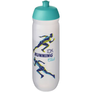 HydroFlex™ Clear 750 ml Squeezy Sportflasche - aquablau - Logo 1