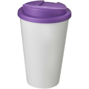 Americano® 350 ml Isolierbecher mit auslaufsicherem Schraubverschluss – weiss / lila