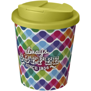 Brite-Americano® Espresso 250 ml Isolierbecher mit auslaufsicherem Schraubverschluss – weiss / limone
