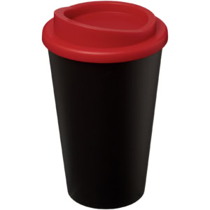 Americano® 350 ml Isolierbecher – schwarz / rot