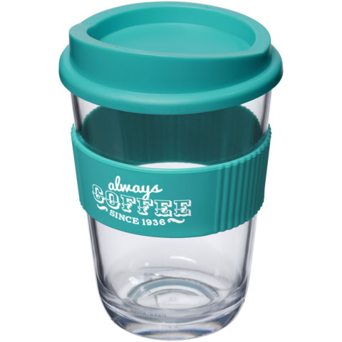 Americano® Cortado 300 ml Becher mit Schutzring - aquablau - Logo 1