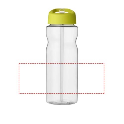 H2O Active® Base 650 ml Sportflasche mit Ausgussdeckel - transparent / limone – Bild 6