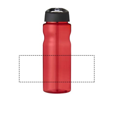 H2O Active® Base 650 ml Sportflasche mit Ausgussdeckel - rot / schwarz – Bild 7