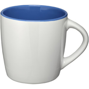 Aztec 340 ml Keramiktasse – weiss / royalblau