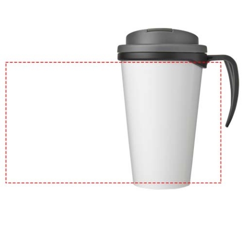 Brite-Ameriano® Grande 350 ml Isolierbecher mit auslaufsicherem Schraubverschluss - schwarz / grau – Bild 7