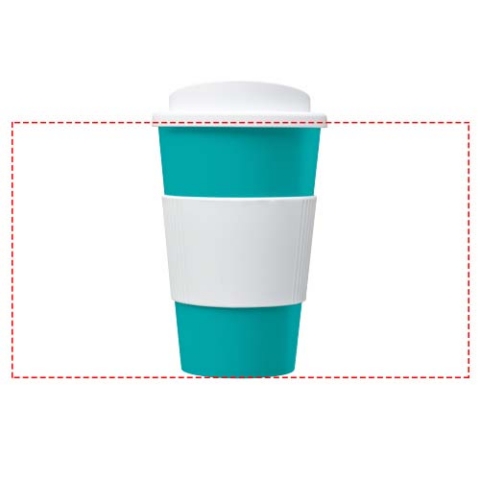 Americano® 350 ml Isolierbecher mit Schutzring - aquablau / weiss – Bild 9