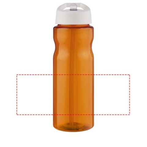 H2O Active® Base 650 ml Sportflasche mit Ausgussdeckel - orange / weiss – Bild 6
