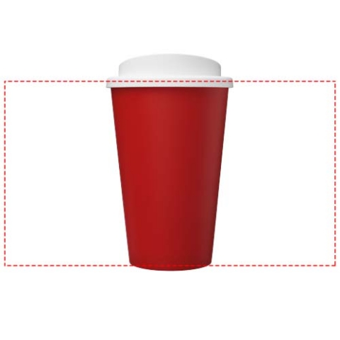 Americano® Eco 350 ml recycelter Becher - rot / weiss – Bild 7