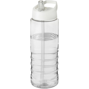 H2O Active® Treble 750 ml Sportflasche mit Ausgussdeckel – transparent / weiss