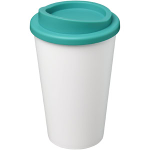 Americano® 350 ml Isolierbecher – weiss / aquablau