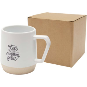 Dolce 300 ml matte Keramiktasse - weiss - Logo 1