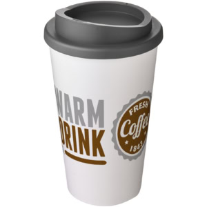 Americano® 350 ml Isolierbecher - weiss - Logo 1