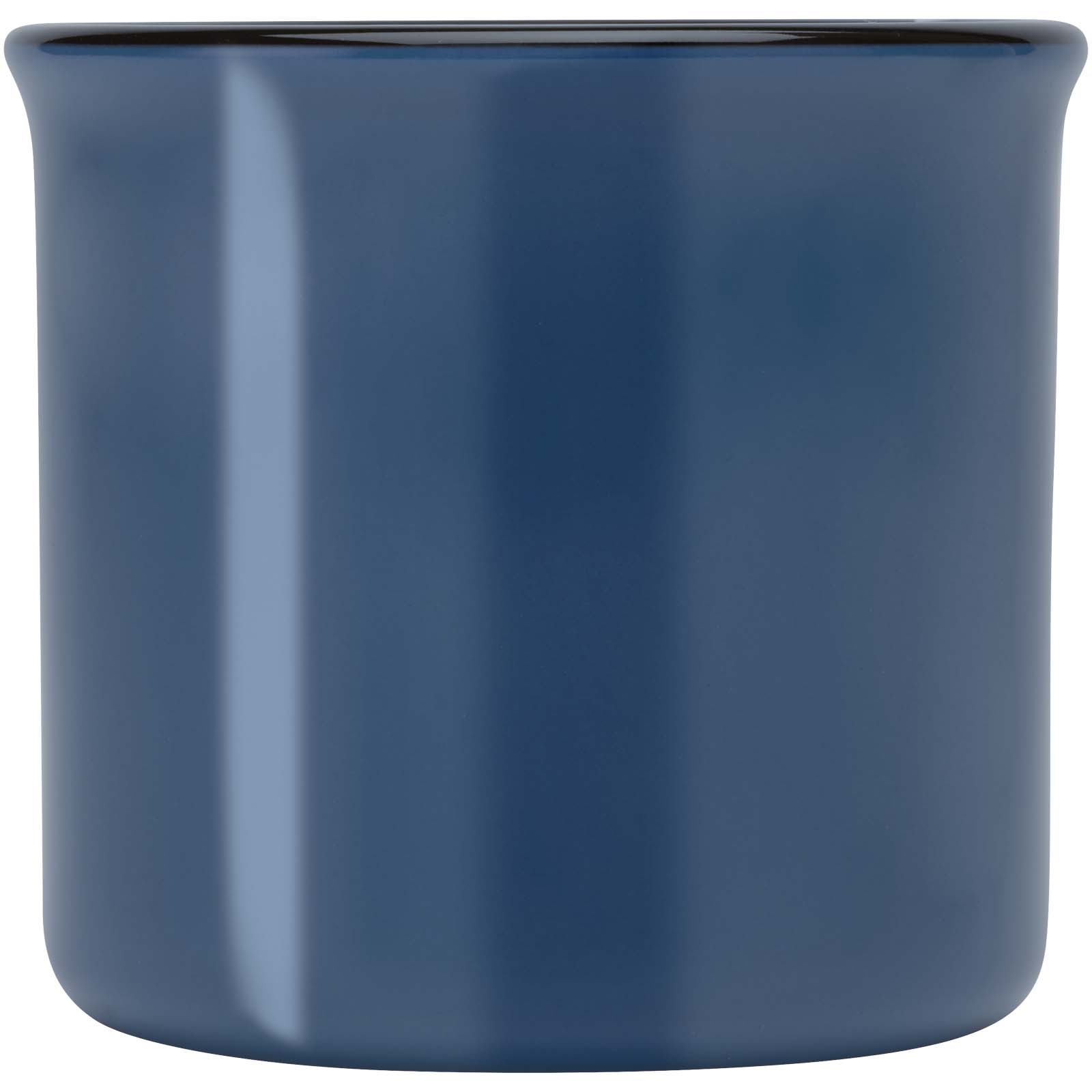 Bari Keramiktasse 240 ml mit glänzender Oberfläche - Ozeanblau - Vorderseite