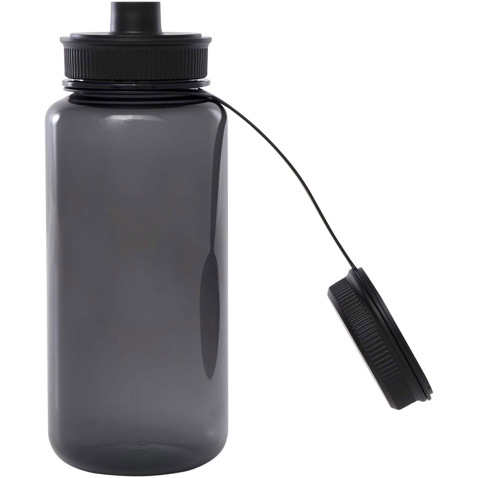 Ryder 900 ml RCS-zertifizierte RPET-Sportflasche mit Multifunktionsdeckel - schwarz - Extra 1