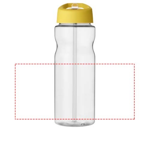 H2O Active® Base 650 ml Sportflasche mit Ausgussdeckel - transparent / gelb – Bild 5