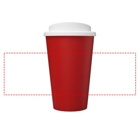 Americano® Eco 350 ml recycelter Becher - rot / weiss – Bild 5