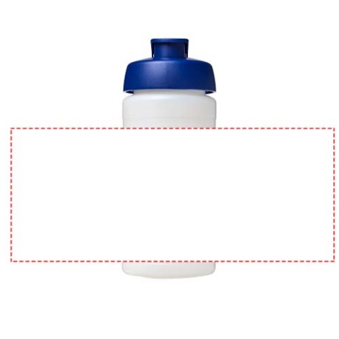 Baseline® Plus 500 ml Sportflasche mit Klappdeckel - transparent / blau – Bild 6
