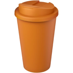 Americano® Eco 350 ml recycelter Becher mit auslaufsicherem Deckel – orange