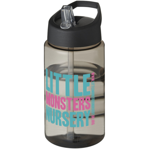 H2O Active® Bop 500 ml Sportflasche mit Ausgussdeckel - charcoal - Logo 1