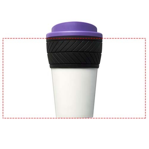 Brite-Americano® 350 ml Isolierbecher mit Schutzring Reifen-Design - lila – Bild 4