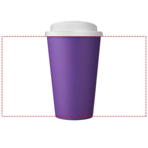 Americano® Eco 350 ml recycelter Becher mit auslaufsicherem Deckel - lila / weiss – Bild 8