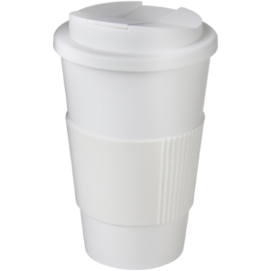 Americano® 350 ml Isolierbecher mit Schutzring & auslaufsicherem Schraubverschluss – weiss