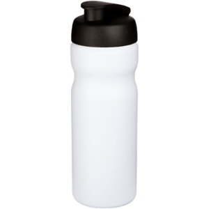 Baseline® Plus 650 ml Sportflasche mit Klappdeckel – weiss / schwarz