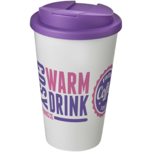 Americano® 350 ml Isolierbecher mit auslaufsicherem Schraubverschluss - weiss - Logo 1