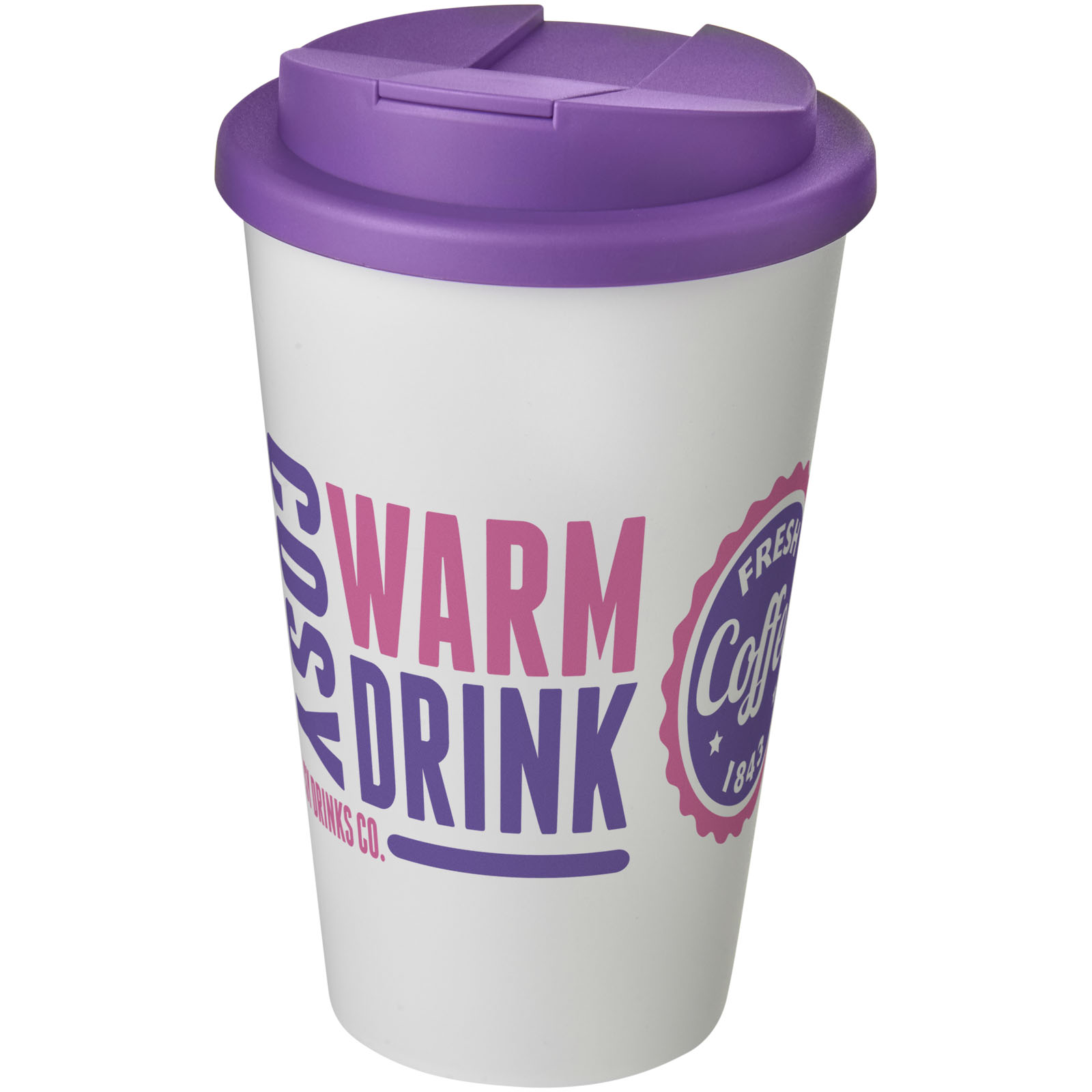 Americano® 350 ml Isolierbecher mit auslaufsicherem Schraubverschluss - weiss - Logo 1