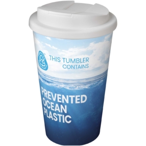 Brite-Americano® POP 350 ml isolierter Trinkbecher mit auslaufsicherem Deckel – weiss