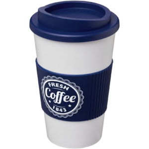 Americano® 350 ml Isolierbecher mit Schutzring - weiss - Logo 1