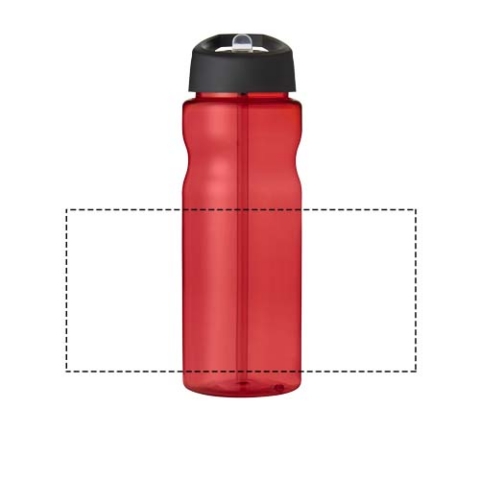 H2O Active® Base 650 ml Sportflasche mit Ausgussdeckel - rot / schwarz – Bild 6