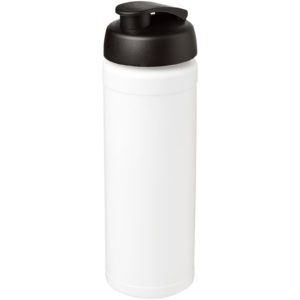 Baseline® Plus grip 750 ml Sportflasche mit Klappdeckel – weiss / schwarz