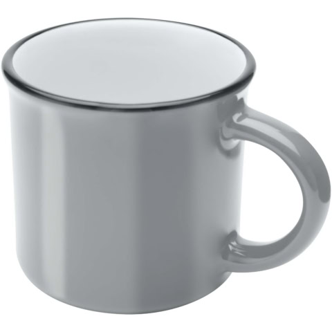 Bari Keramiktasse 240 ml mit glänzender Oberfläche - grau - Hauptfoto