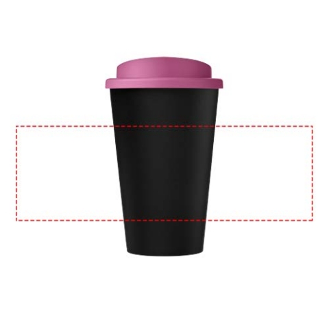 Americano® Eco 350 ml recycelter Becher - schwarz / rosa – Bild 5
