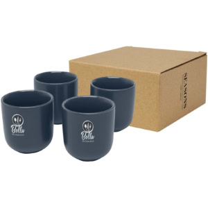 Male Espressotassen 4-teilig 90 ml - hale blau - Logo 1