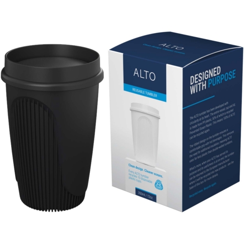 Alto POP 350 ml Becher mit 360°-Deckel - schwarz - Extra 3