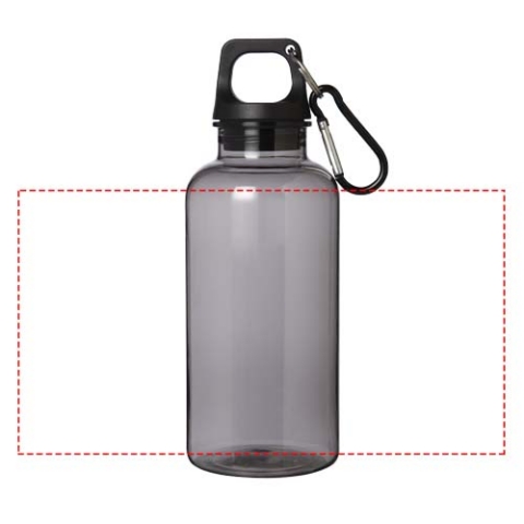 Oregon 400 ml RCS-zertifizierte Trinkflasche aus recyceltem Kunststoff mit Karabiner - schwarz – Bild 5