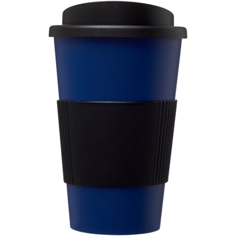 Americano® 350 ml Isolierbecher mit Schutzring - blau - Vorderseite
