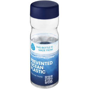H2O Active® Eco Base 650 ml Sportflasche mit Drehdeckel - transparent - Logo 1