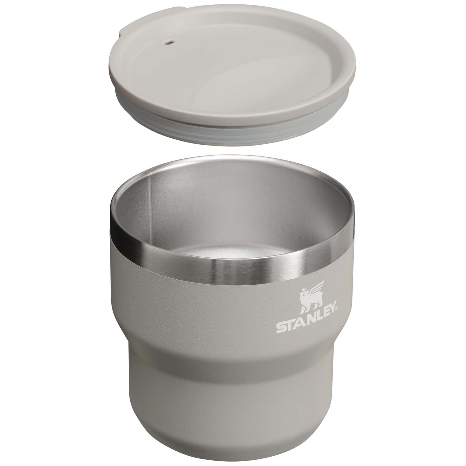 stapelbarer Camp Becher - grau - Logo 3