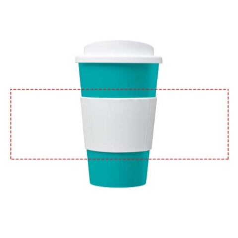 Americano® 350 ml Isolierbecher mit Schutzring - aquablau / weiss – Bild 7