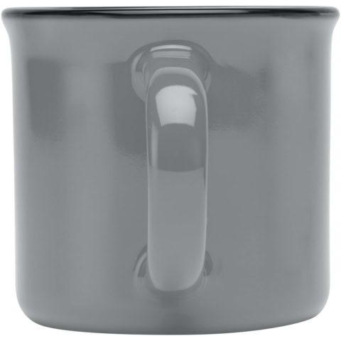 Bari Keramiktasse 240 ml mit glänzender Oberfläche - grau - Rückseite