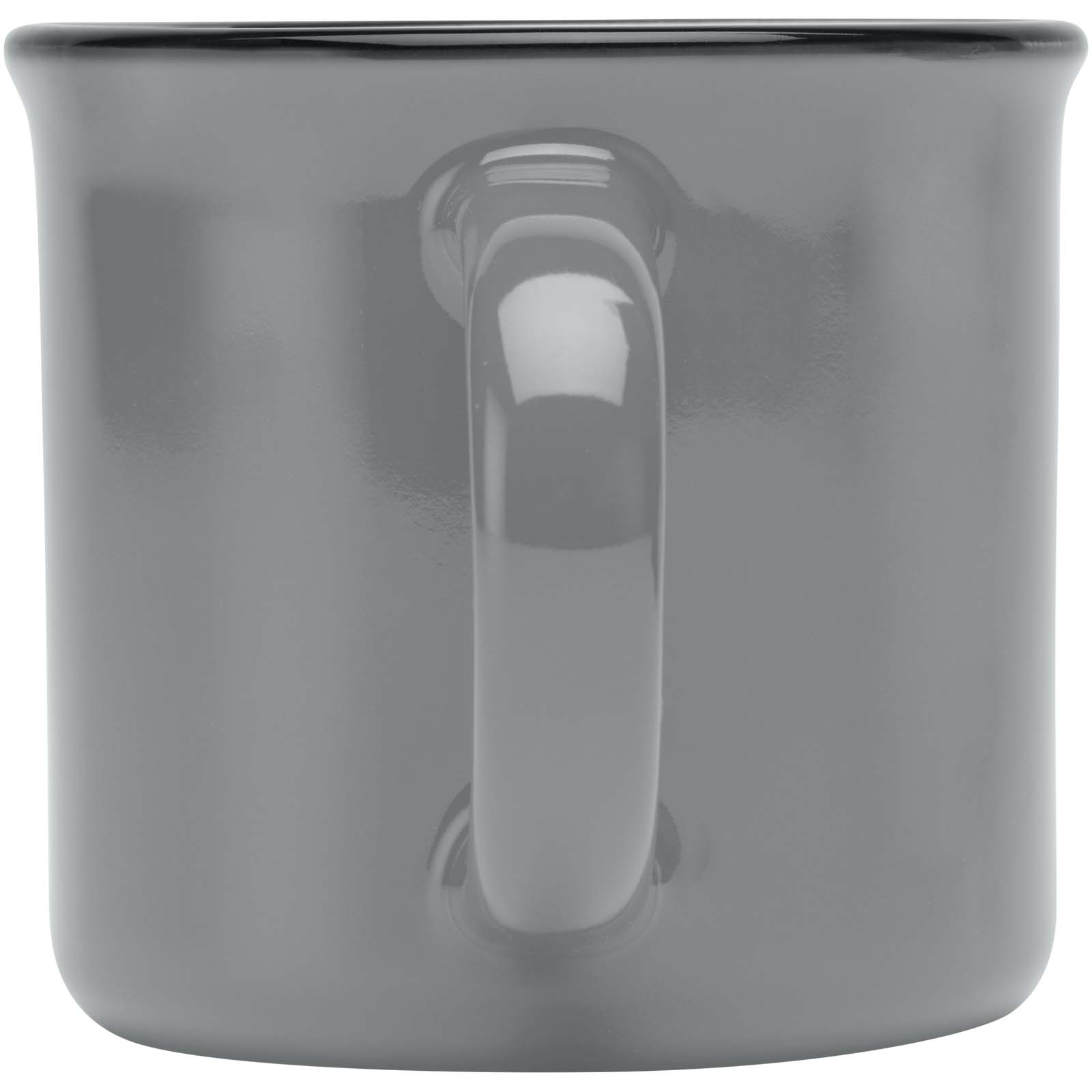 Bari Keramiktasse 240 ml mit glänzender Oberfläche - grau - Rückseite