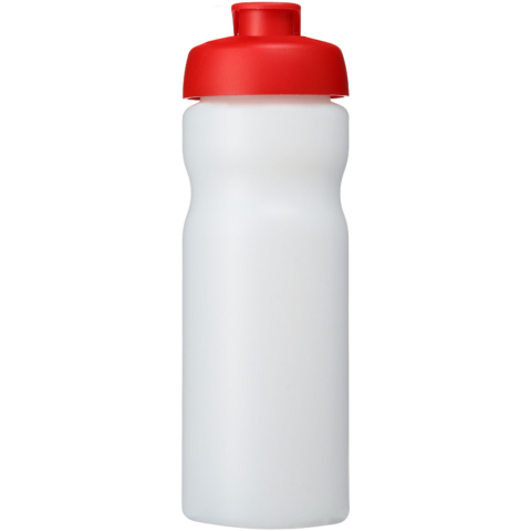 Baseline® Plus 650 ml Sportflasche mit Klappdeckel - transparent - Vorderseite