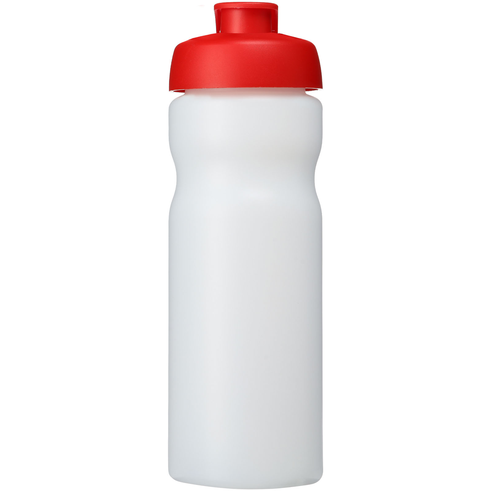 Baseline® Plus 650 ml Sportflasche mit Klappdeckel - transparent - Vorderseite