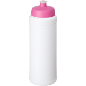 Baseline® Plus grip 750 ml Sportflasche mit Sportdeckel – weiss / rosa