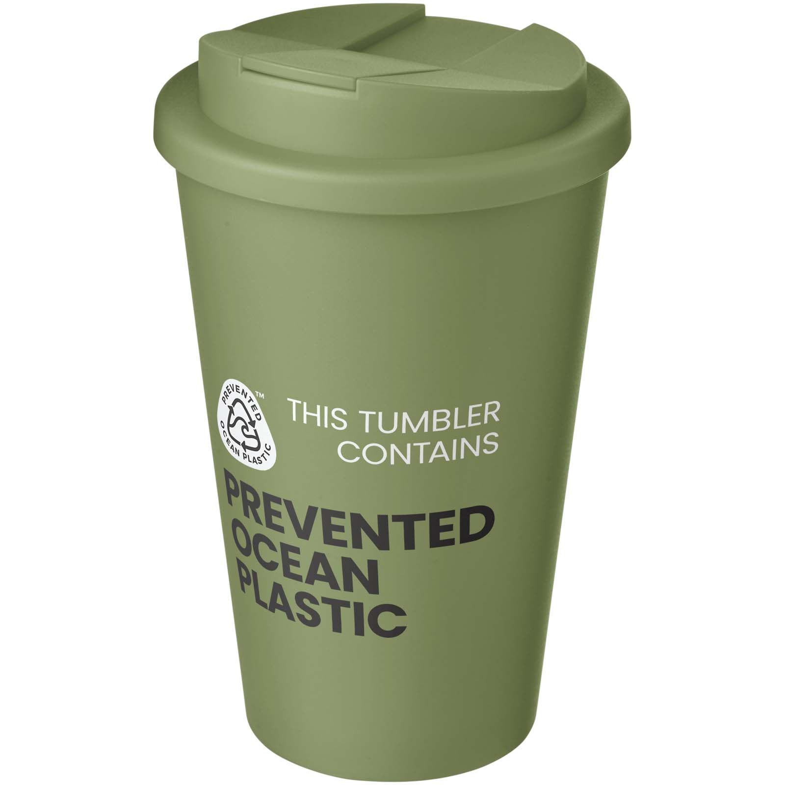 Americano® POP 350 ml isolierter Trinkbecher mit auslaufsicherem Deckel - heather grün - Logo 1